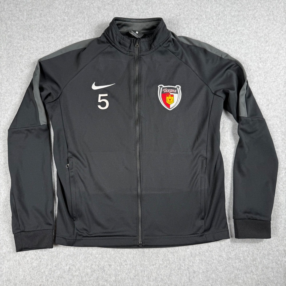 Nike Texans Soccer Track Jacket Youth Large Black Red White Blokecore Athleisure